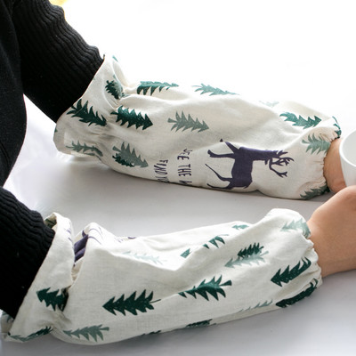 Kokvilnas veļa Ziemeļeiropas glezna pieaugušajiem pretapaugšanas kokvilnas garām piedurknēm tīrīšana biroja sieviešu virtuves piedurkne