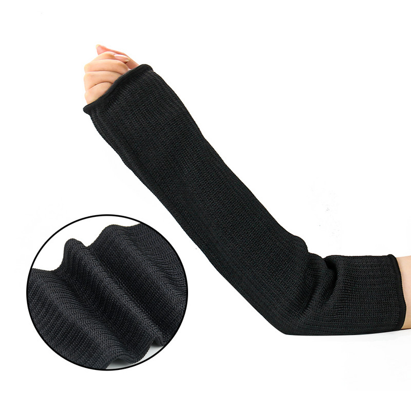 Tugevdage 5-tasandilist lõikekindlat kulumiskindlat käekaitseklaasi kriimustuskindlat terastraati must varrukas välisspordivarustus