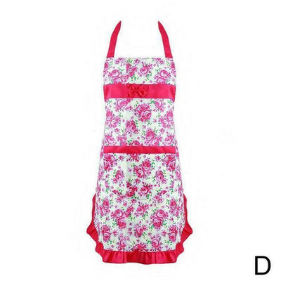 Moteris, gėlių raštas, prijuostė suaugusiems Seilinukai namuose Maisto gaminimas Kepimas Kavinė Valymas Rankovės Prijuostės Virtuvės aksesuarai