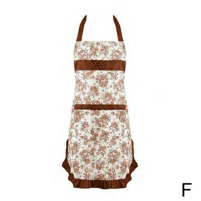 Moteris, gėlių raštas, prijuostė suaugusiems Seilinukai namuose Maisto gaminimas Kepimas Kavinė Valymas Rankovės Prijuostės Virtuvės aksesuarai