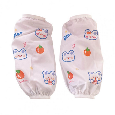 Mâneci de desene animate 1 pereche de mâneci utile rezistente la uzură, fără decolorare, anti-praf, pentru curățarea prafului, protector de braț pentru gospodărie