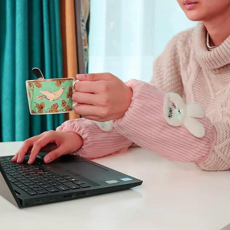 Αδιάβροχο χαριτωμένο μανίκι Χαριτωμένο κουνέλι Γραφείο κουζίνας σπιτιού Κουζίνα μαγειρικής Προστατευτικό βραχίονα Μανίκια Γυναικεία αμάνικα για καθάρισμα