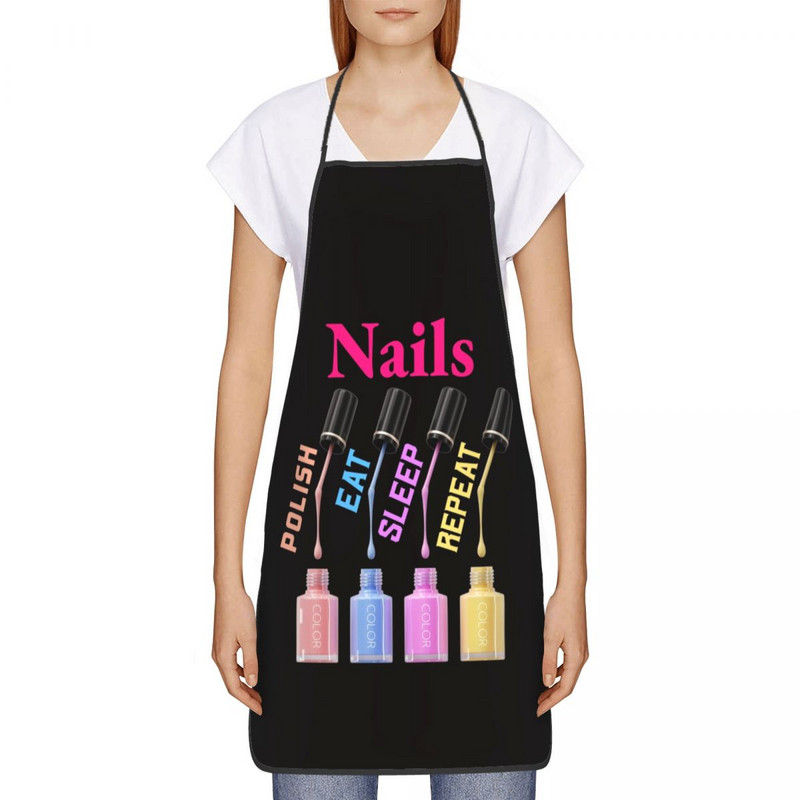 Pudipõlled Küünelakk Eat Sleep Repeat Põlled meestele Naistele Unisex Täiskasvanud Kokk Toiduvalmistamine Köök Tehnika Naljakad tsitaadid Tablier köök