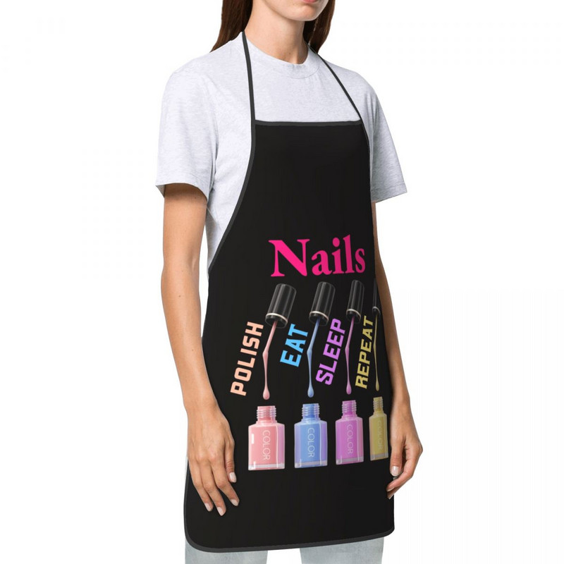 Pudipõlled Küünelakk Eat Sleep Repeat Põlled meestele Naistele Unisex Täiskasvanud Kokk Toiduvalmistamine Köök Tehnika Naljakad tsitaadid Tablier köök
