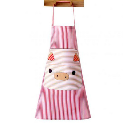 Lovely Pig Polyester Αμάνικο τσέπες Ποδιά κουζίνας για το μαγείρεμα κατά του πιτσιλίσματος Ποδιά μπάρμπεκιου για μαγείρεμα Ποδιά ψησίματος εστιατορίου