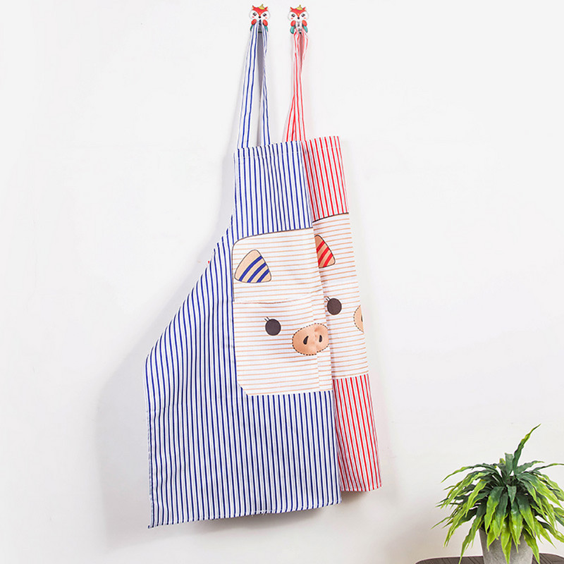 Lovely Pig Polyester Αμάνικο τσέπες Ποδιά κουζίνας για το μαγείρεμα κατά του πιτσιλίσματος Ποδιά μπάρμπεκιου για μαγείρεμα Ποδιά ψησίματος εστιατορίου