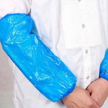 100 бр. Защитни водоустойчиви пластмасови ръкави за еднократна употреба Калъфи за ръкави