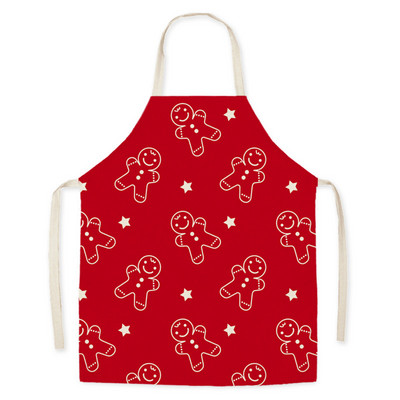 Punane pidulik koomiks jõulude lumememme lumehelbe muster õlikindel linane käterätik varrukateta põll majapidamispuhastuslapp