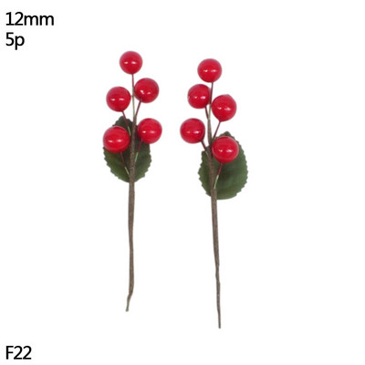 Uogos Dirbtinė gėlė Vaisius Raudona Artificia uogų modeliavimas Vyšnių kuokelių uogos namų Kalėdų dekoravimui „Pasidaryk pats“ dovanų vainikas