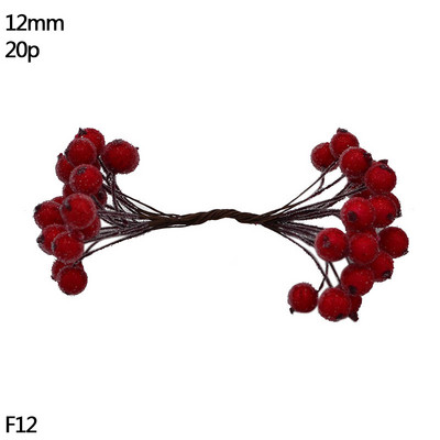 Uogos Dirbtinė gėlė Vaisius Raudona Artificia uogų modeliavimas Vyšnių kuokelių uogos namų Kalėdų dekoravimui „Pasidaryk pats“ dovanų vainikas