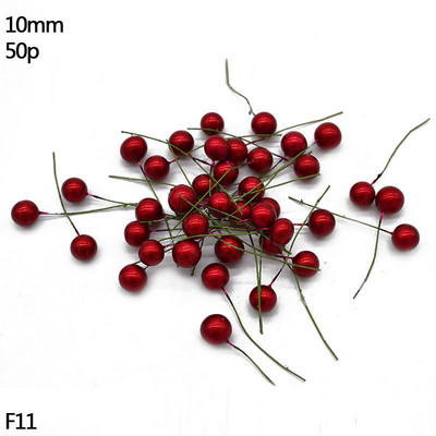 Uogos Dirbtinė gėlė Vaisius Raudona Artificia uogų modeliavimas Vyšnių kuokelių uogos namų Kalėdų dekoravimui „Pasidaryk pats“ dovanų vainikas