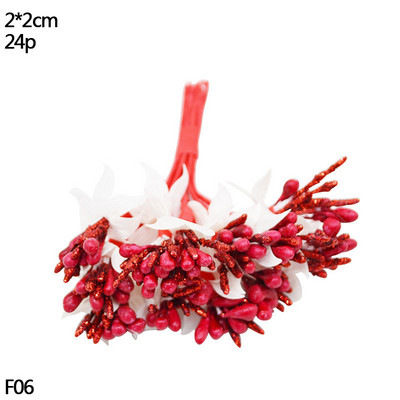 Uogos Dirbtinė gėlė Vaisius Raudona Artificia uogų modeliavimas Vyšnių kuokelių uogos namų Kalėdų dekoravimui „Pasidaryk pats“ dovanų vainikas