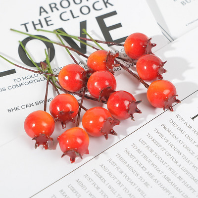 10gab 2cm Mini ābols Viltus augļu stikls Ogas Mākslīgais granātābols sarkanais ķirsis Pušķis Ziemassvētki ābols Dekoratīvs