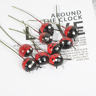 10gab 2cm Mini ābols Viltus augļu stikls Ogas Mākslīgais granātābols sarkanais ķirsis Pušķis Ziemassvētki ābols Dekoratīvs