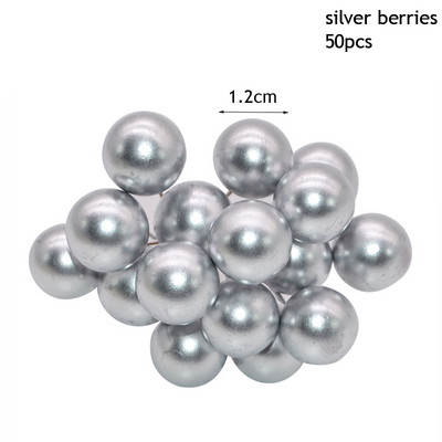 50gab Mini viltotie augļi mākslīgie ziedi putekšņlapas sarkanas baltas ogas ķiršu viltus zieds kāzu Ziemassvētku dekorēšanai