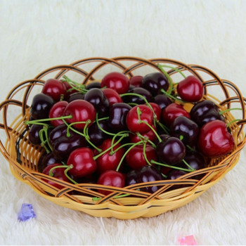 30 τεμ. Fake Cherry Artificial Fruit Model Simulation Cherry Ornament Craft Food Photography props Διακόσμηση για το πάρτι Διακόσμηση σπιτιού