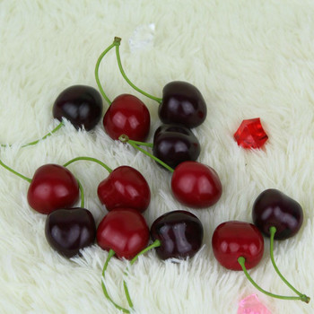 30 τεμ. Fake Cherry Artificial Fruit Model Simulation Cherry Ornament Craft Food Photography props Διακόσμηση για το πάρτι Διακόσμηση σπιτιού