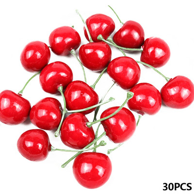 30Gb Viltus ķiršu mākslīgo augļu modelis Simulācija ķiršu rotājumi Amatniecība Ēdienu fotogrāfiju rekvizīti Ballīšu dekors Mājas dekorēšana