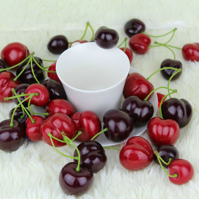 30Gb Viltus ķiršu mākslīgo augļu modelis Simulācija ķiršu rotājumi Amatniecība Ēdienu fotogrāfiju rekvizīti Ballīšu dekors Mājas dekorēšana