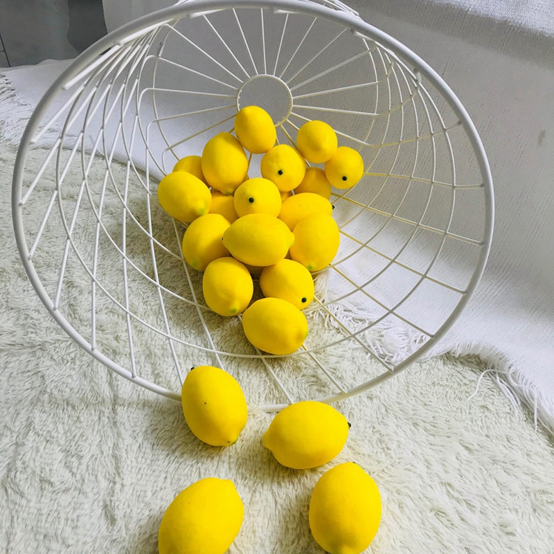 12 tk/komplekt kunstlikud puuviljad, plastist simulatsioon võltskollane roheline sidrun pulmadeks Koduaia köök piduliku peotarbed