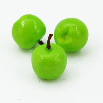 10 τμχ 3 εκ. Τεχνητό ψεύτικο αφρό Φρούτα και Λαχανικά Πράσινο Μήλο για Στολισμό Γάμου Scrapbooking Προσομοίωση Ψεύτικα λουλούδια