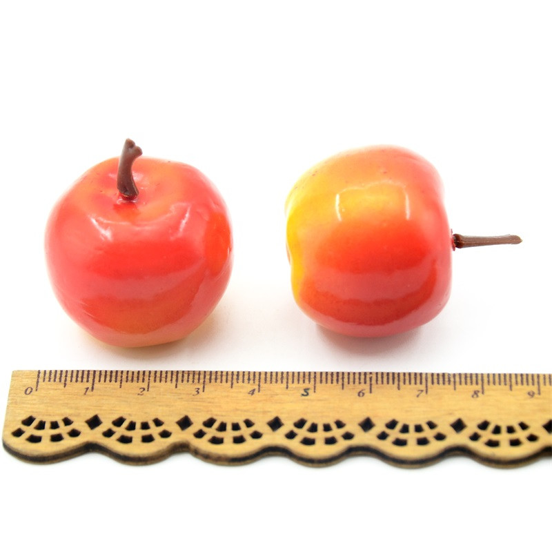 10 tk 3cm kunstlik võltsvaht puu- ja köögiviljad roheline õun pulmakaunistuseks scrapbooking simulatsioon võltslilled