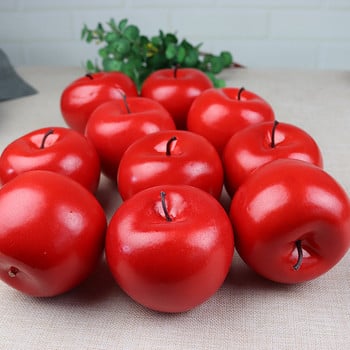 High Simulation Fruit Apple Plastic Fake Red Apples Photo Props Fruit Home Τεχνητή ποικιλία Πράσινα Μήλα Fruit Shop Μοντέλο Δεκ