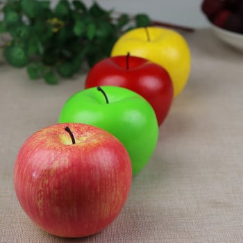 High Simulation Fruit Apple Plastic Fake Red Apples Photo Props Fruit Home Τεχνητή ποικιλία Πράσινα Μήλα Fruit Shop Μοντέλο Δεκ