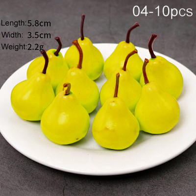 10 gab. Mākslīgie viltotie augļi, mini augļi, simulācijas augļi, dārzeņu komplekti mājas dekorēšanai.