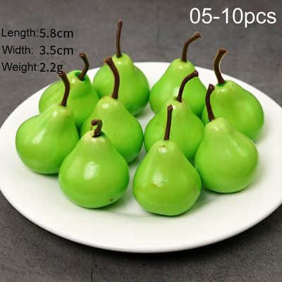 10 gab. Mākslīgie viltotie augļi, mini augļi, simulācijas augļi, dārzeņu komplekti mājas dekorēšanai.