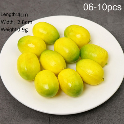 10 gab. Mākslīgie viltotie augļi, mini augļi, simulācijas augļi, dārzeņu komplekti mājas dekorēšanai.