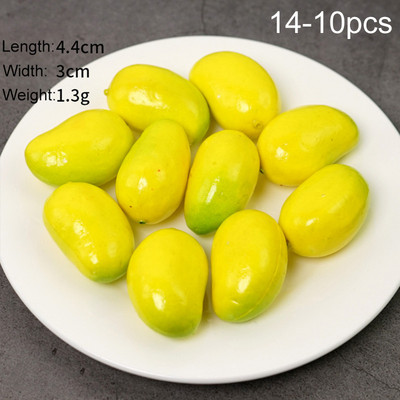 10 gab. Mākslīgie viltotie augļi, mini augļi, simulācijas augļi, dārzeņu komplekti mājas dekorēšanai.