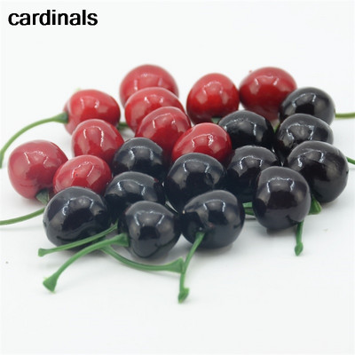 20pcs Artificial Fake Fruits and Vegetables Foam Red Cherry For Wedding Decoration Scrapbooking Simulation  Fake Flowers
