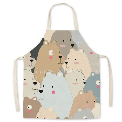 Multikas dinosaurusmustriline laste saastumisvastane põll Vanem-laps Kodumajapidamiste köök Toiduvalmistamine Täiskasvanud Varrukateta seljata põll