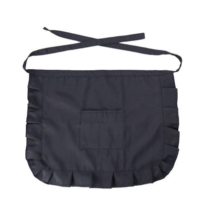 1tk Köögipõll, pits rinnatükk, neiu kostüüm, pool vöökoht taskuga, köögipeo soodustused naistele ettekandja must valge A50