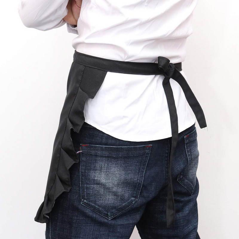 1tk Köögipõll, pits rinnatükk, neiu kostüüm, pool vöökoht taskuga, köögipeo soodustused naistele ettekandja must valge A50