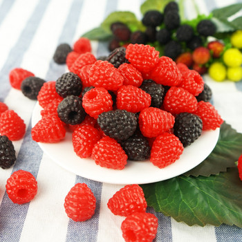 10 τμχ Προσομοίωση Fake Raspberry Artificial Fruit Bilberry Cabinet Home Display Decoration Photography Props