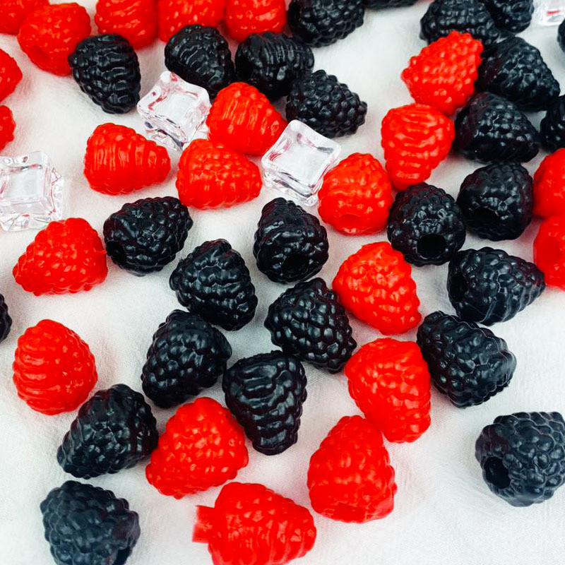 10 gab. Simulācijas viltotu aveņu mākslīgo augļu melleņu skapis Mājas displeja dekorēšana agrīnās izglītības fotografēšanas rekvizīti