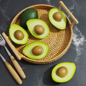 Võltsitud avokaado simulatsioonipuuviljamudel Võltstoit Puuviljade poeakna kaunistus Köögi fotograafia rekvisiidid Aksessuaarid Kodukaunistus