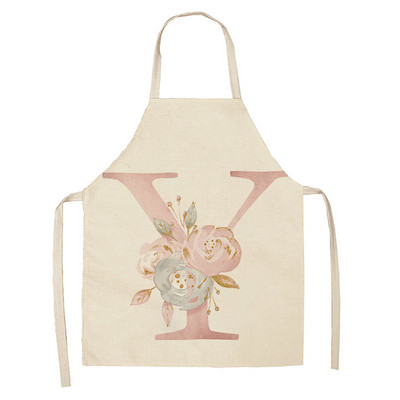 Roosade tähtedega mustriga laste põll köök küpsetustarvikud varrukateta puuvillased linased põlled naisele koduseks toiduvalmistamiseks põll 65x53cm