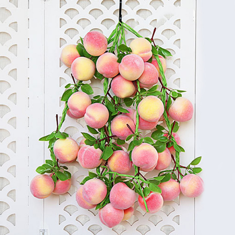 Uus kunstlik simulatsioonitoit Köögiviljad Puuviljad PU Võlts Sidrun Virsik Banaan Köögiviljad Kodurestorani Aiakujunduseks