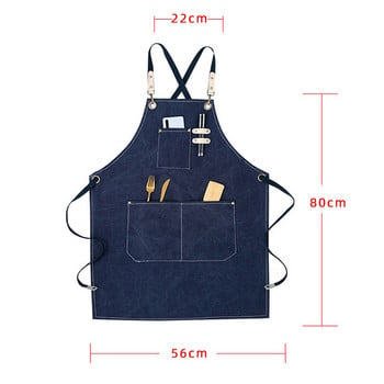 Μεγέθυνση Καμβά τσέπης Coffee Pinafore Cooking Baking Cleaning Working Bb Αδιάβροχη γυναικεία ανδρική ποδιά κουζίνας αδιάβροχη αδιάβροχη στο λάδι 46447