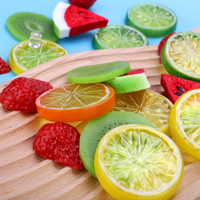 Fructe de simulare Lămâie artificială Căpșuni Ornamente de pepene verde Frumos PVC moale Mixt Roșu Verde Decor pentru petreceri acasă