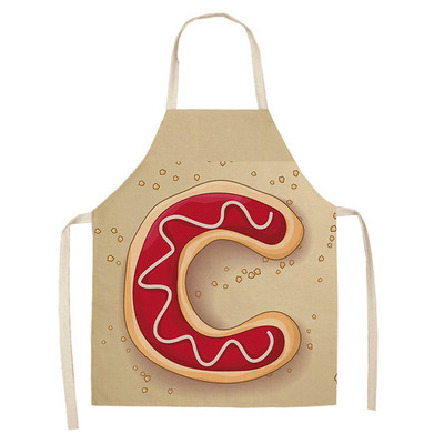 1 τεμ. Επιστολή εκτύπωσης ποδιά κουζίνας Αμάνικη Βαμβακερή λινή Παιδική ποδιά για γυναίκες που μαγειρεύουν Ψήσιμο Bbq Εργαλεία καθαρισμού σπιτιού Delantal
