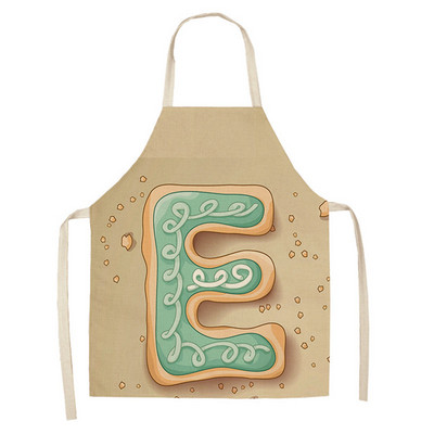 1 τεμ. Επιστολή εκτύπωσης ποδιά κουζίνας Αμάνικη Βαμβακερή λινή Παιδική ποδιά για γυναίκες που μαγειρεύουν Ψήσιμο Bbq Εργαλεία καθαρισμού σπιτιού Delantal