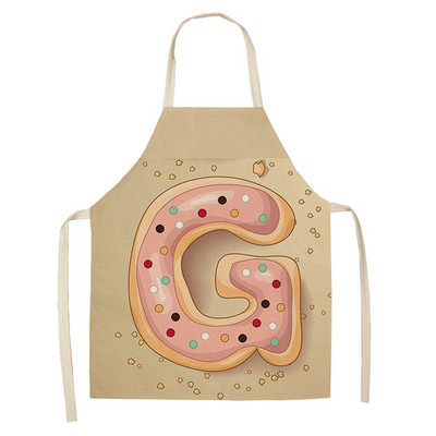 1 τεμ. Επιστολή εκτύπωσης ποδιά κουζίνας Αμάνικη Βαμβακερή λινή Παιδική ποδιά για γυναίκες που μαγειρεύουν Ψήσιμο Bbq Εργαλεία καθαρισμού σπιτιού Delantal