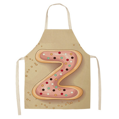 1 τεμ. Επιστολή εκτύπωσης ποδιά κουζίνας Αμάνικη Βαμβακερή λινή Παιδική ποδιά για γυναίκες που μαγειρεύουν Ψήσιμο Bbq Εργαλεία καθαρισμού σπιτιού Delantal