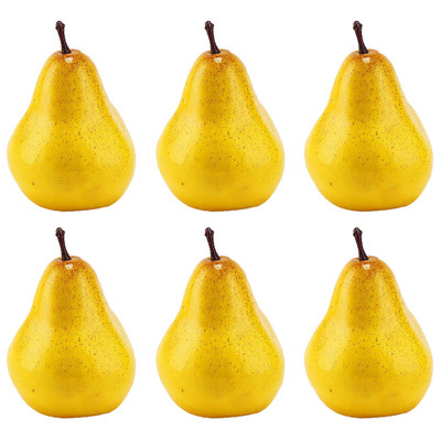 1/6 KOM Realistično umjetno zeleno voće Kruška Kuhinjski realistični lažni prikaz hrane Dekoracija doma Supermarket Rekviziti za restorane