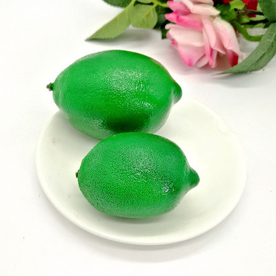 2 buc Artificial Fals Galben Verde Lămâie Plastic Simulare Fructe Bucătărie Grădină Grădină Nuntă Decor Alimentare Rechizite pentru petreceri festive