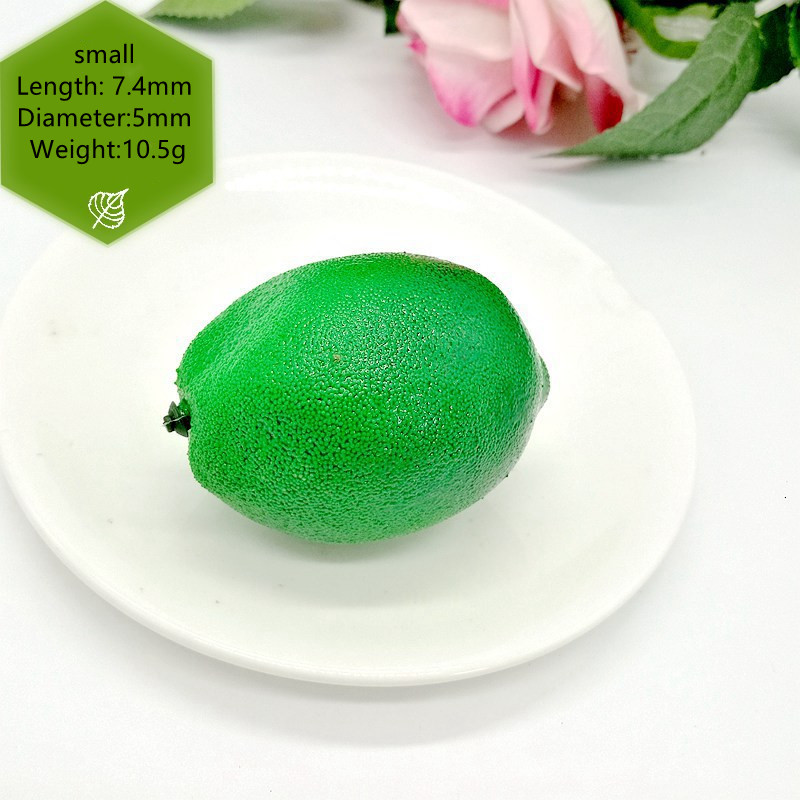 2 buc Artificial Fals Galben Verde Lămâie Plastic Simulare Fructe Bucătărie Grădină Grădină Nuntă Decor Alimentare Rechizite pentru petreceri festive